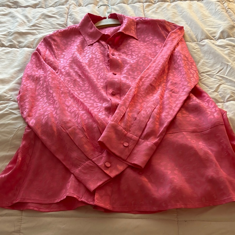 Koche Collective pink leopard blouse
